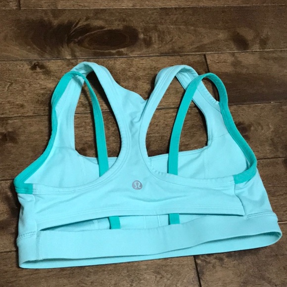 Lululemon Splendour Sports Bra - Blue Green Size 4 - Picture 8 of 9